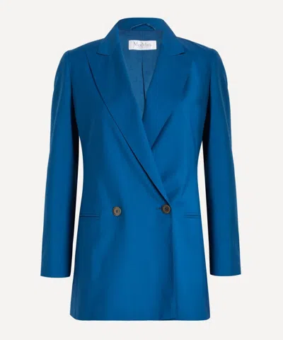 Max Mara Women's Bikini Double-breasted Jacket In Blue