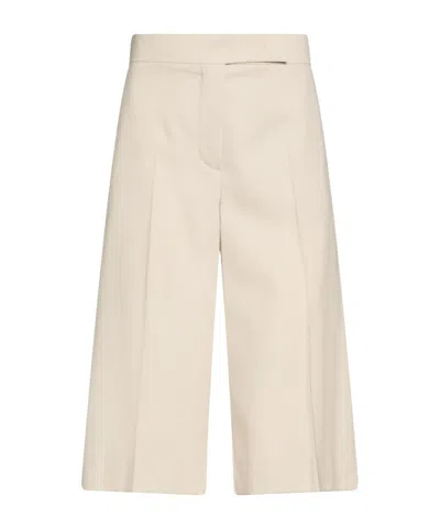 Max Mara Wool Shorts In Brown