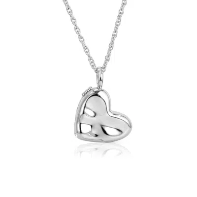 Max + Stone 14k Gold Or Rhodium Plated Brass Statement Heart Locket Necklace In Small Or Large Size In Multi