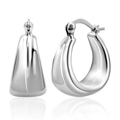 Max + Stone 925 Sterling Silver 22mm Chunky Hoop Earrings