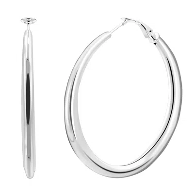 Max + Stone 925 Sterling Silver Smooth Hoop Earrings