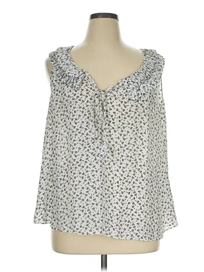 Pre-owned Max Studio 3/4 Sleeve Blouse In Silver