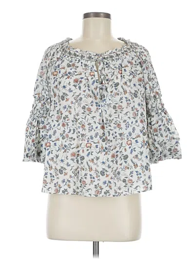Pre-owned Max Studio 3/4 Sleeve Blouse In White