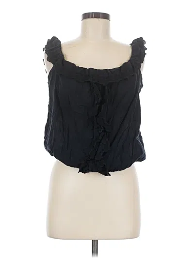 Pre-owned Max Studio Sleeveless Blouse In Black