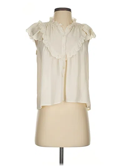 Pre-owned Max Studio Sleeveless Blouse In Ivory