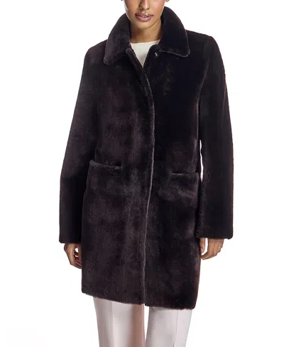 Maximilian Shearling Coat In Brown
