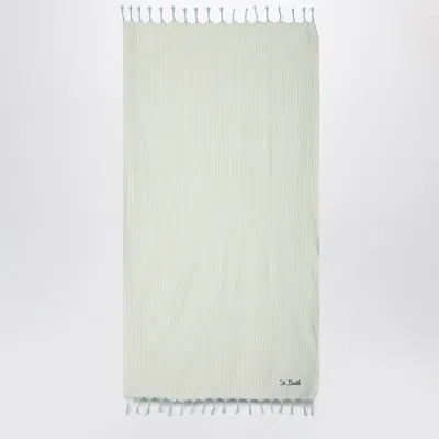 Mc2 Saint Barth Fouta Beach Towel Striped With Logo
