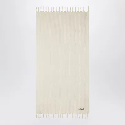 Mc2 Saint Barth Fouta Beach Towel Striped With Logo