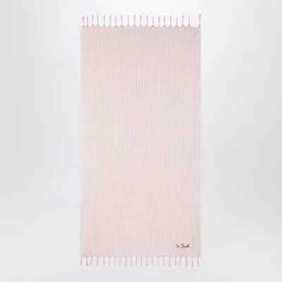 Mc2 Saint Barth Fouta Beach Towel Striped With Logo