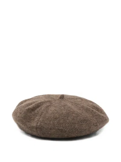 Mc2 Saint Barth Stalk-detail Beret In Brown