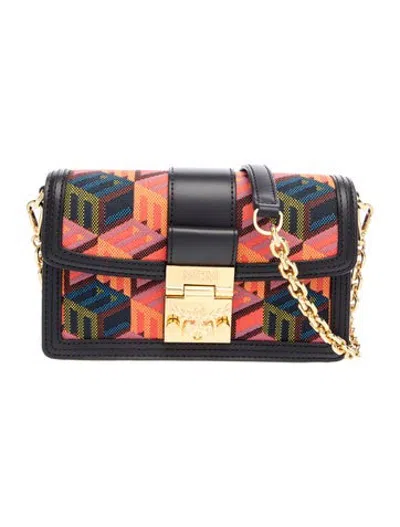 Pre-owned Mcm Canvas Clutch In Black