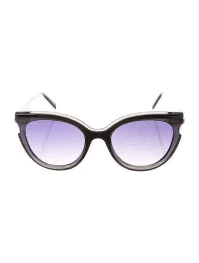 Pre-owned Mcm Cat-eye Gradient Sunglasses In Black