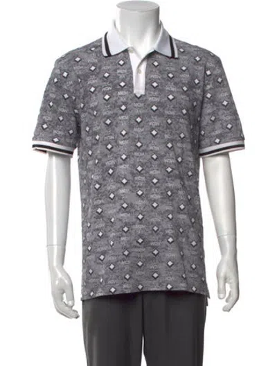 Pre-owned Mcm Graphic Print Short Sleeve Shirt In White