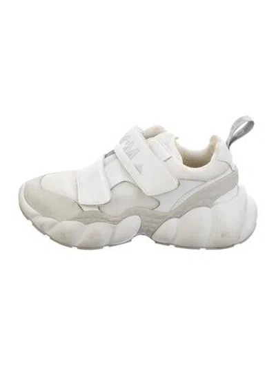 Pre-owned Mcm Leather Chunky Sneakers In White