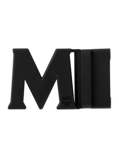 Pre-owned Mcm Solid Metal Belt Buckle In Black