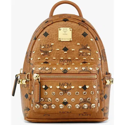Mcm X-mini Stark Bebe Boo Backpack In Cognac