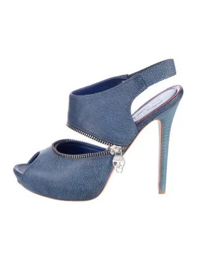 Pre-owned Mcq By Alexander Mcqueen Leather Pumps In Blue