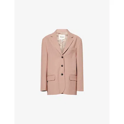 Me And Em And Em Womens Icon Oversized Woven Blazer Blush Pink