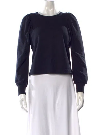 Pre-owned Me+em Crew Neck Long Sleeve Sweatshirt In Blue