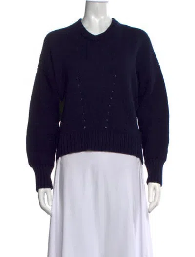 Pre-owned Me+em Crew Neck Sweater In Blue
