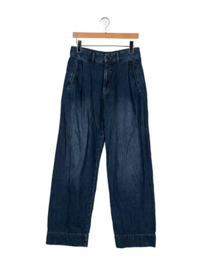 Pre-owned Me+em High-rise Wide Leg Jeans In Blue