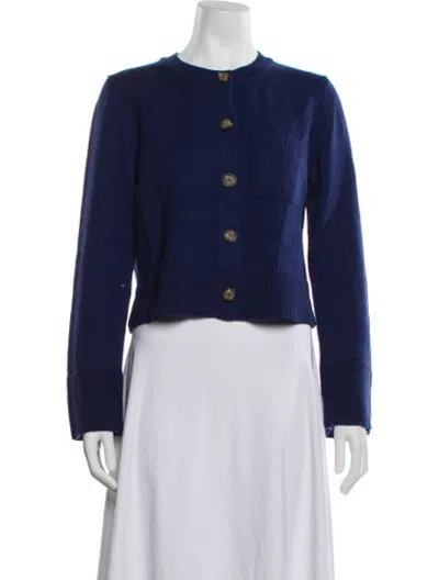 Pre-owned Me+em Merino Wool Crew Neck Sweater In Blue