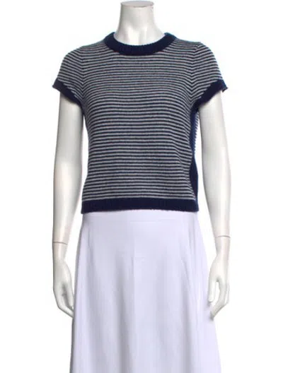 Pre-owned Me+em Merino Wool Striped Sweater In Blue