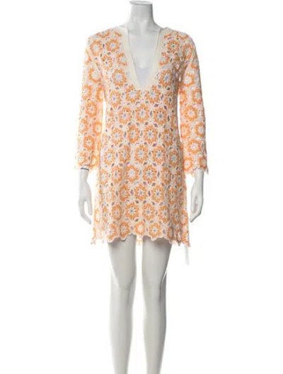 Pre-owned Me+em Patterned Mini Dress W/ Tags In Orange