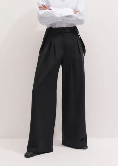 Me+em Perfect Pleat Wide Leg Pant Black