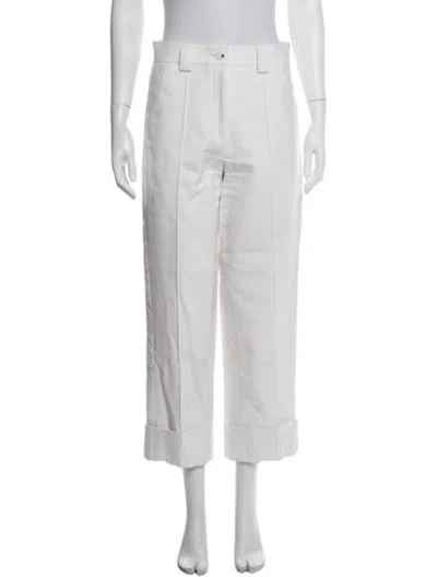 Pre-owned Me+em Straight Leg Pants In White