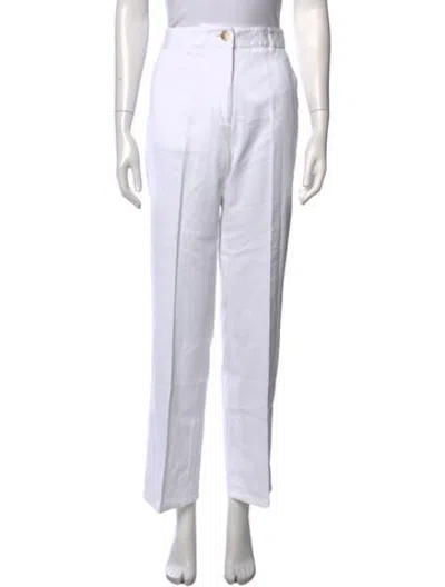 Pre-owned Me+em Straight Leg Pants In White