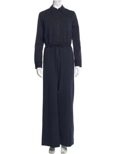 Pre-owned Me+em Striped Jumpsuit In Blue