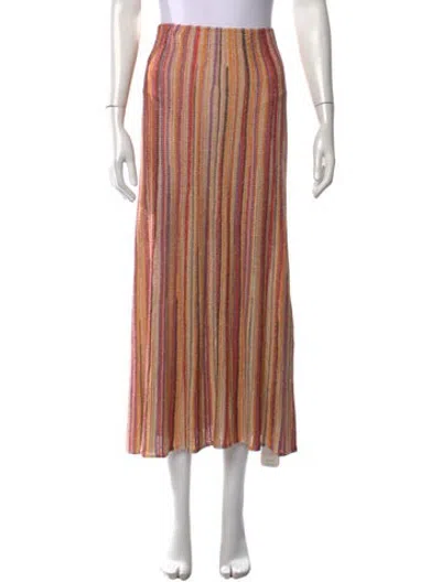 Pre-owned Me+em Striped Long Skirt W/ Tags In Multicolor
