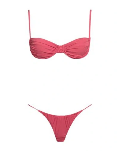 Me Fui Woman Bikini Garnet Size 8 Polyamide, Elastane In Red