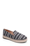 Me Too Carden Embroidered Espardrille In Natural Demin Stripe