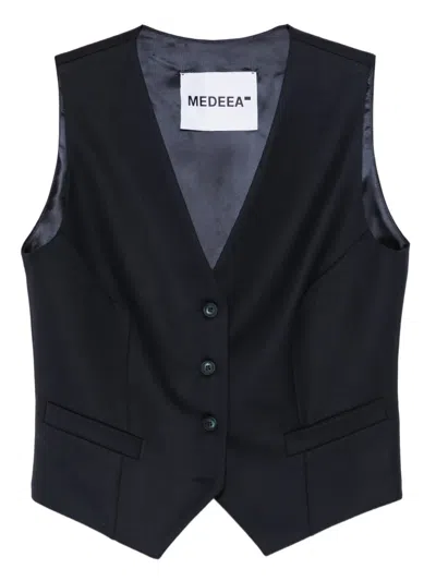 Medeea Button-front Waistcoat In Black