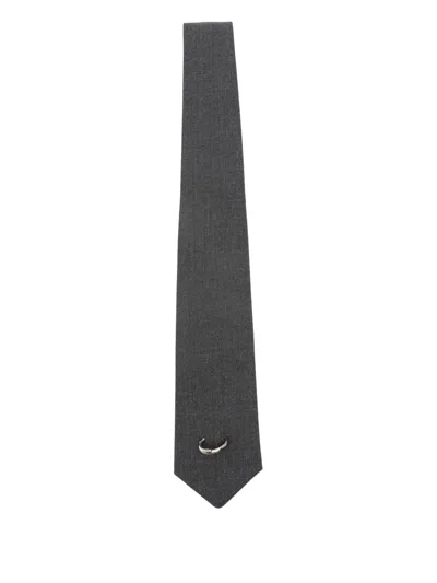 Medeea Ring-detail Tie In Gray