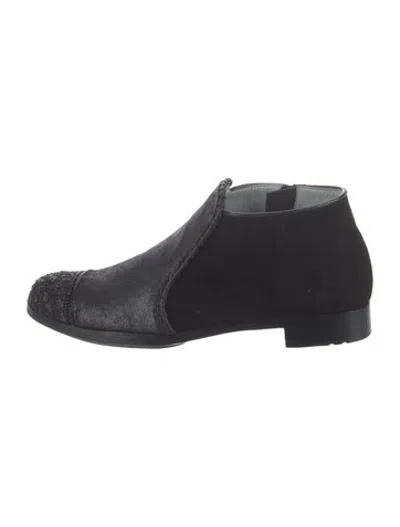Pre-owned Meher Kakalia Suede Boots In Black