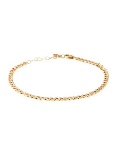 Pre-owned Mejuri 14k Curb Chain Bracelet, 7" In Multicolor
