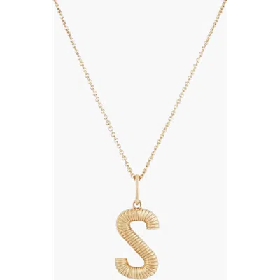 Mejuri Bold Letter Pendant Necklace By  In T