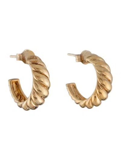 Pre-owned Mejuri Croissant Dôme Hoop Earrings In Multicolor