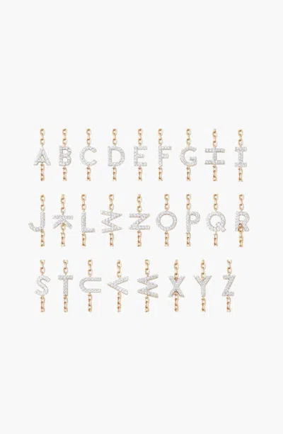 Mejuri Diamond Letter Bracelet In Multi