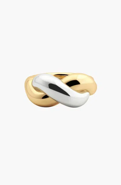 Mejuri Dôme Brioche Ring In Mixed Metal