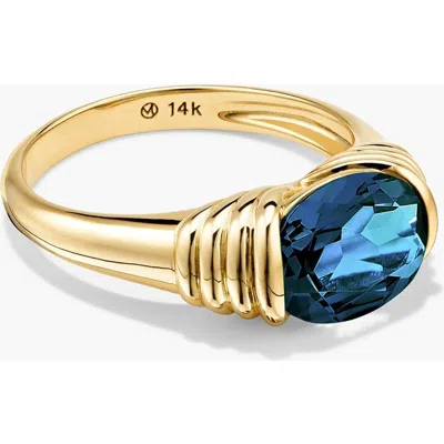 Mejuri Heirloom Ring In London Blue Topaz