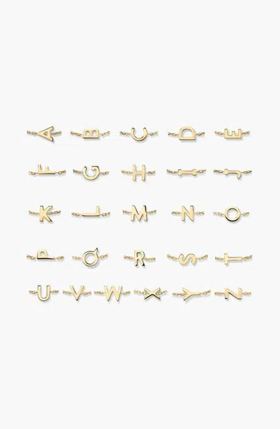 Mejuri Letter Bracelet In Gold
