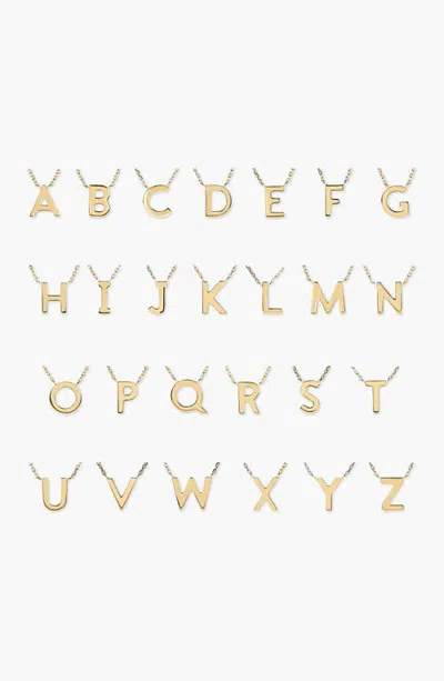Mejuri Letter Necklace In 10k Yellow Gold - H