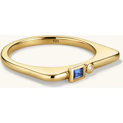 Mejuri Puzzle Stacking Ring In Blue Sapphire