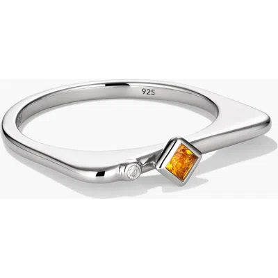Mejuri Puzzle Stacking Ring In Citrine