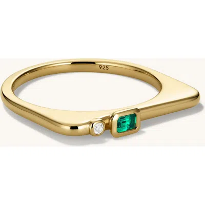 Mejuri Puzzle Stacking Ring In Emerald