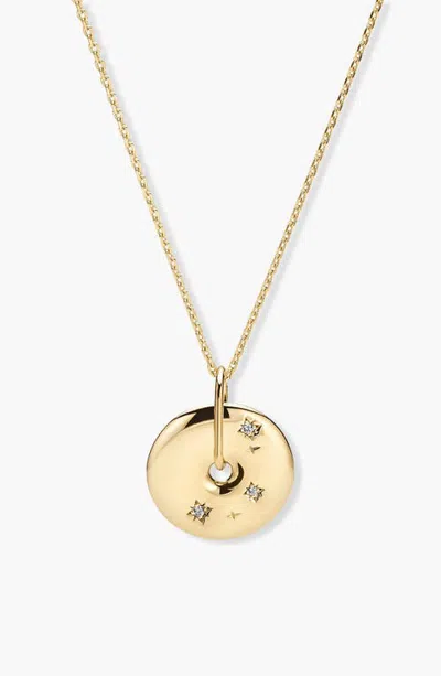 Mejuri Zodiac Pendant Necklace In Gold - Aries